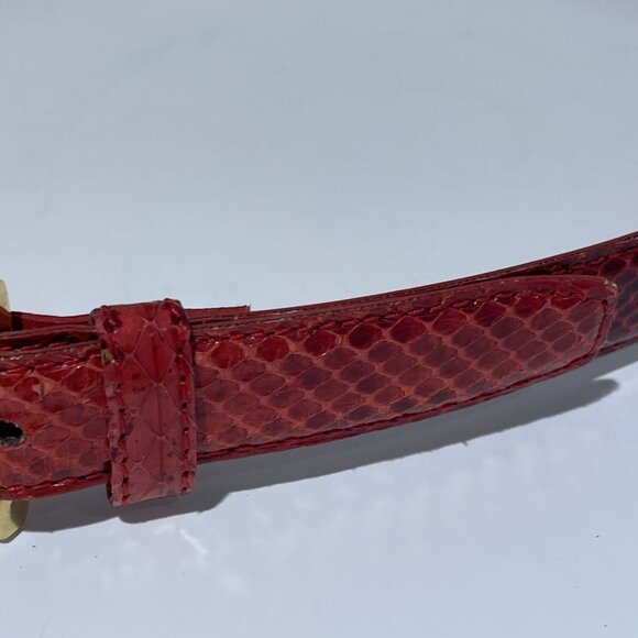 Crown Pacific Genuine Snake Skin Belt Women's Medium Red Western Luxury - Picture 3 of 8